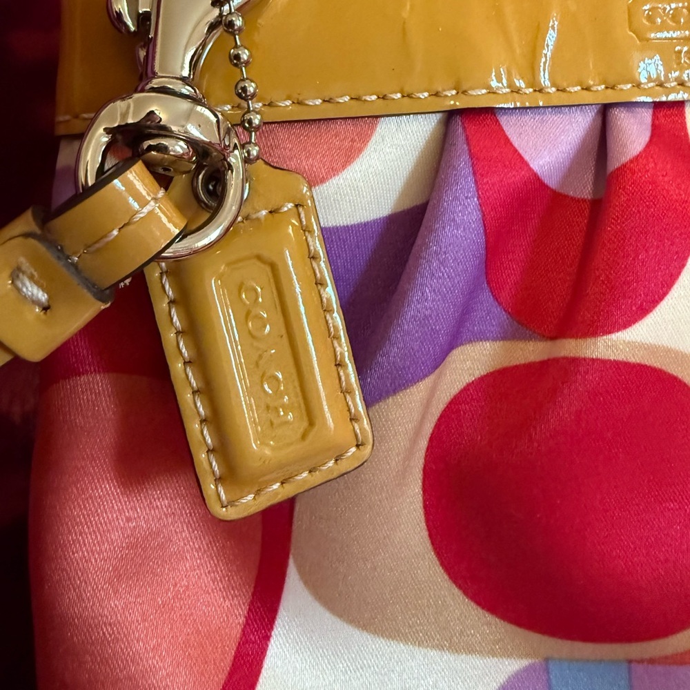 Coach Multicolor Patterned Pouch with Yellow Acce… - image 3